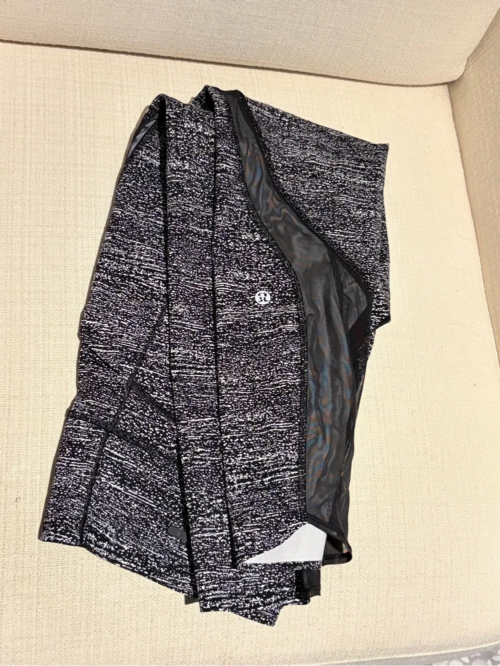 Lululemon Black & White Speckled Athletic Leggings